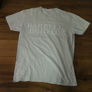 Barbell Brigade Blue Logo Graphic T-Shirt Men's M Dominate Humbly